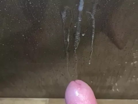 Cum in a difficulty shower