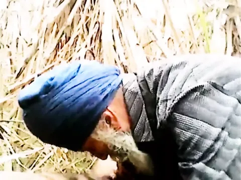 Elder Indian Grandfather with facial