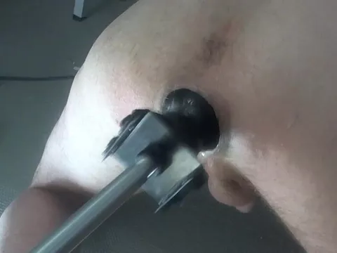 Machine anal fucked with 6cm ball