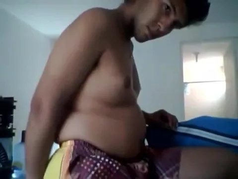 Cute Latino enjoys his new belly